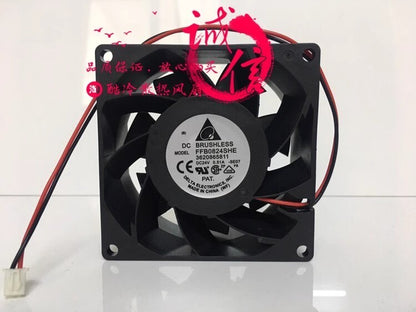 Delta FFB0824SHE 3620865811 DC24V 0.51A 8CM 2-Pin Inverter Cooling Fan
