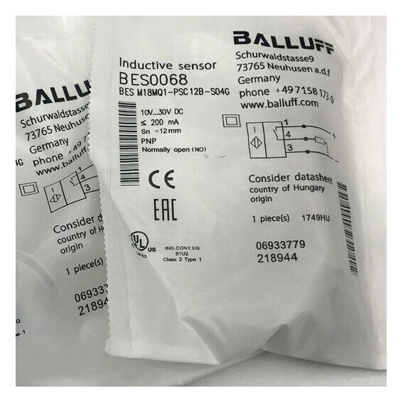 Balluff Proximity Sensor BES M18MQ1 Fast Ship - BALLUFF
