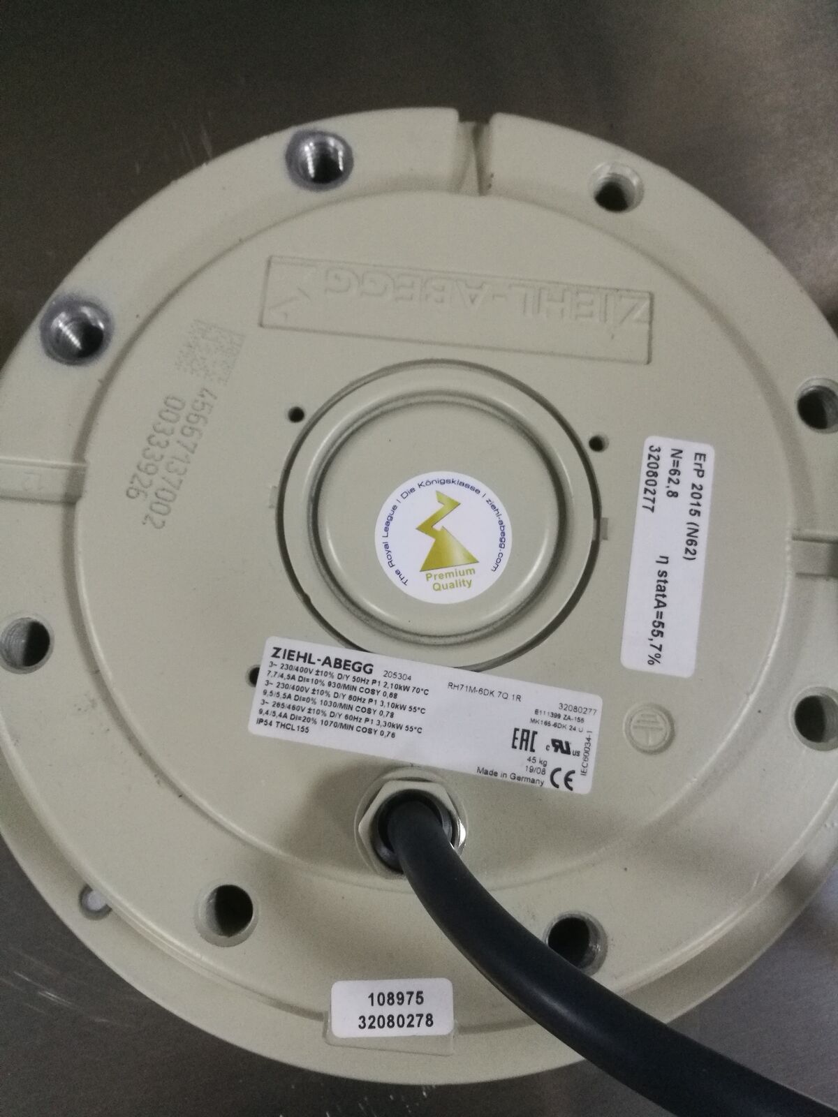 new 1PCS Ziehl-abegg RH71M-6DK.7Q.1R Cooling Fan RH71M-6DK.7Q.1R Fast Ship - ZIEHL-ABEGG