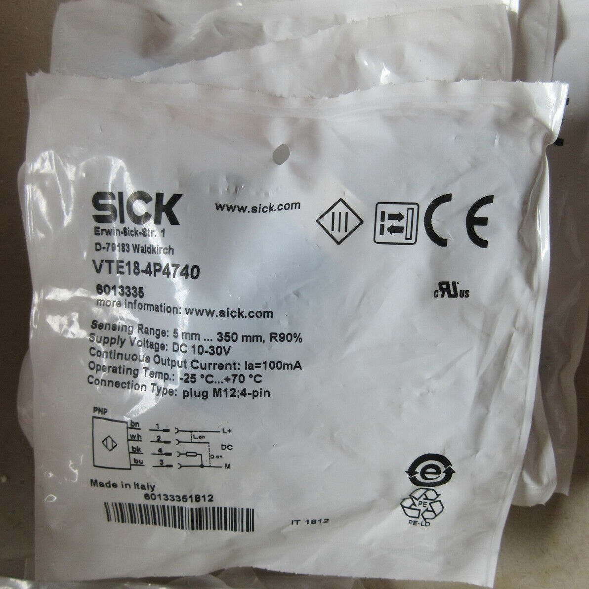 VTE18-4P4740 Photoelectric Sensor - SICK