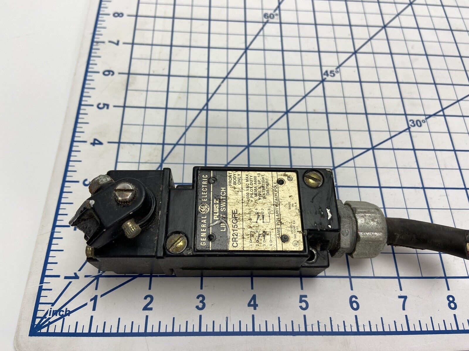 GE General Electrical CR215GFE Limit Switch Body Only - GE CR215GFE Limit Switch Body Only - GE