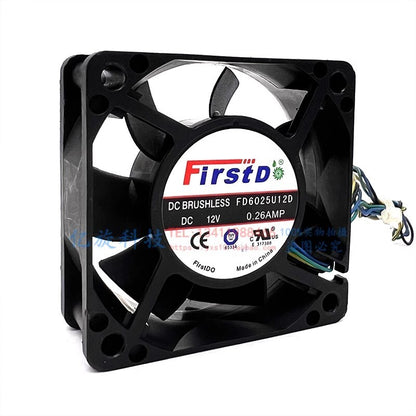 FIRSTD FD6025U12D DC12V 0.26A 6CM 4-Wire PWM Speed Control Cooling Fan