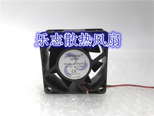 brother unite BU6025H 6025 DC12V 0.25A 6CM 2-wire Inverter Cooling Fan