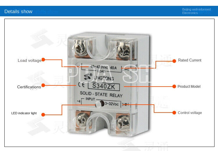 1 piece solid-state relay module S340ZK-40A - XYZ ELECTRONIX