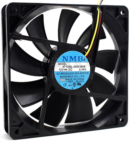 NMB 4710NL-04W-B49 12025 DC12V 0.44A 12CM 3-Wire Inverter Cooling Fan