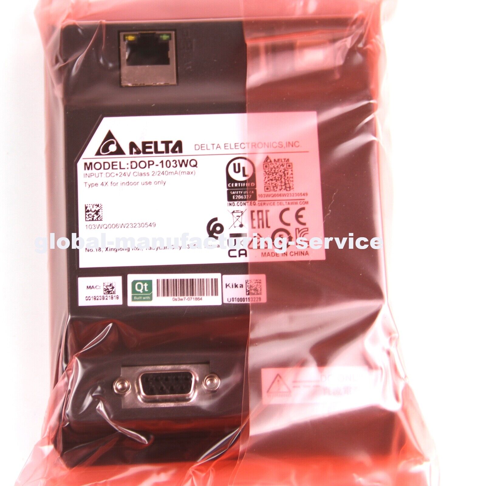 new Delta DOP-103WQ 4.3 inch HMI Touch Screen Panel with 480x272 Resolution and Ethernet/USB Port - DELTA
