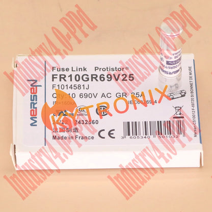 10pc MERSEN FR10GR69V25 Fuse Link Protistor 25A 690VAC ping