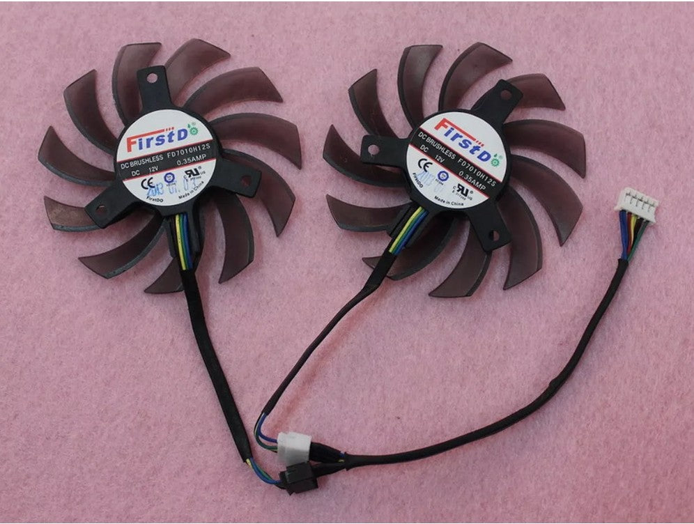 75mm ASUS GTX 660 670 770 R9-270X DCII Graphics Card Fan Replacement 5Pin R182b