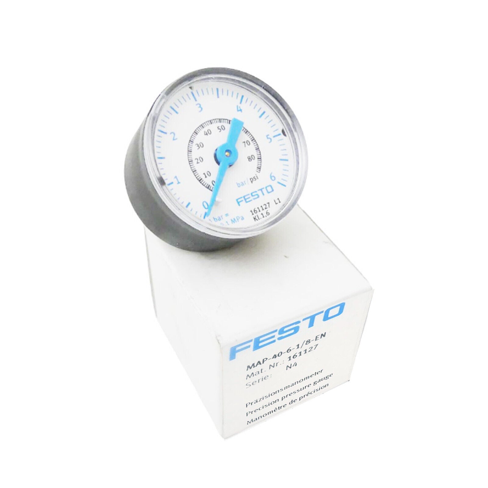 new 1 pcs  IN Box Festo MAP-40-6-1/8-EN 161127 pressure gauge