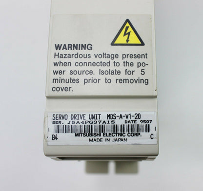 used Mitsubishi Servo Drive Unit MDS-A-V1-20 Tested Good - MITSUBISHI