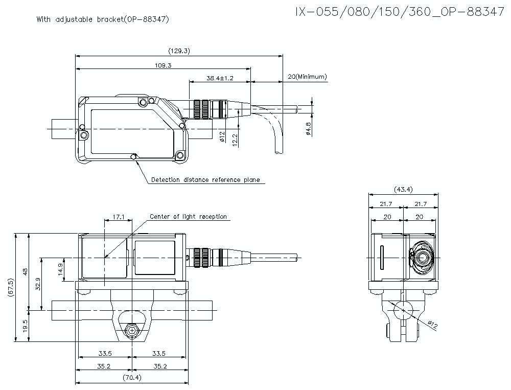 KEYENCE IX-055 Laser Sensor - KEYENCE