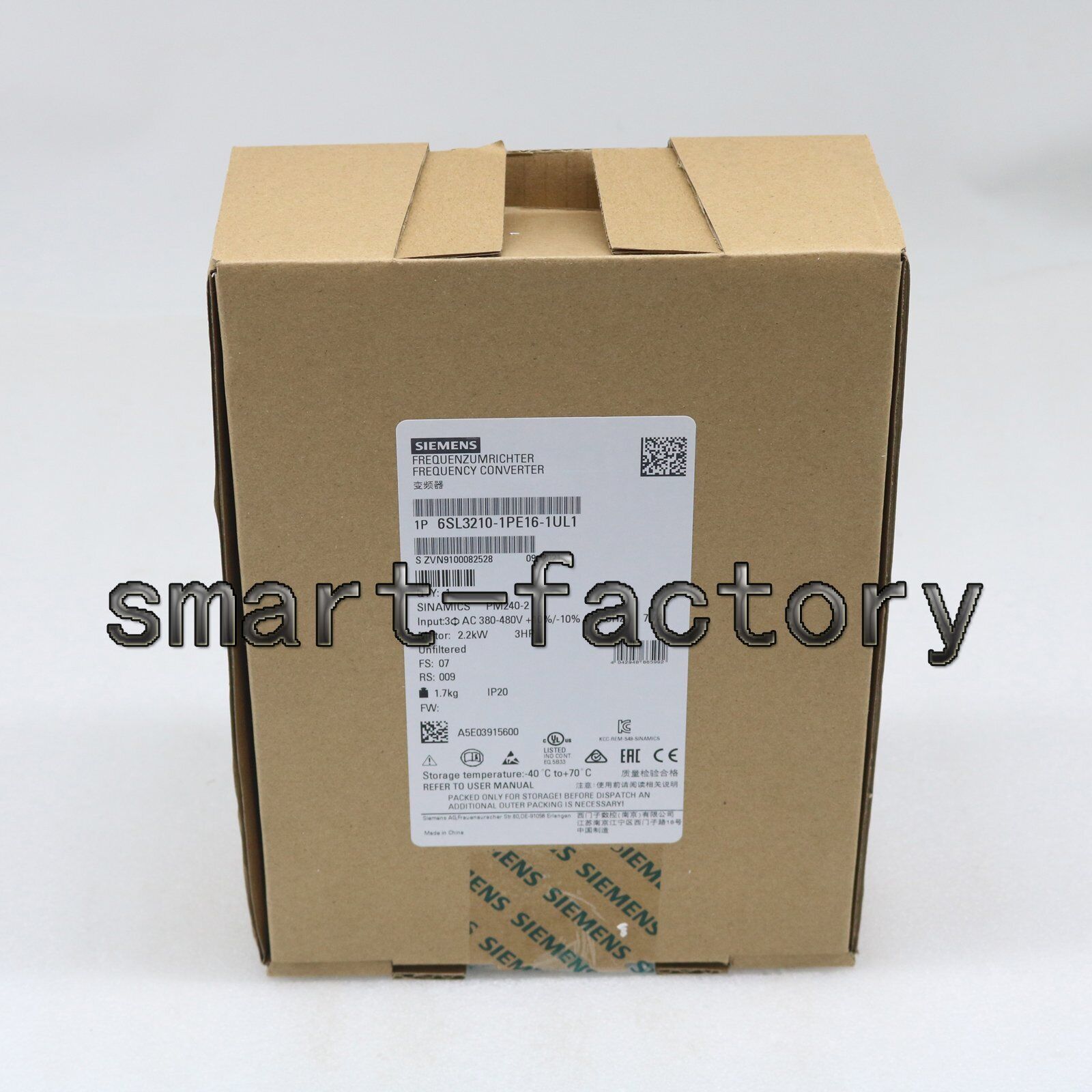 new 1PCS  Siemens 6SL32101PE161UL1 6SL3210-1PE16-1UL1 one year Siemens