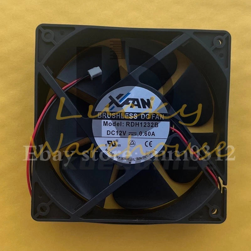 1PCS RDH1232B 12032 12V 0.60A 12CM 2-Wire Dual Ball Cooling Fan