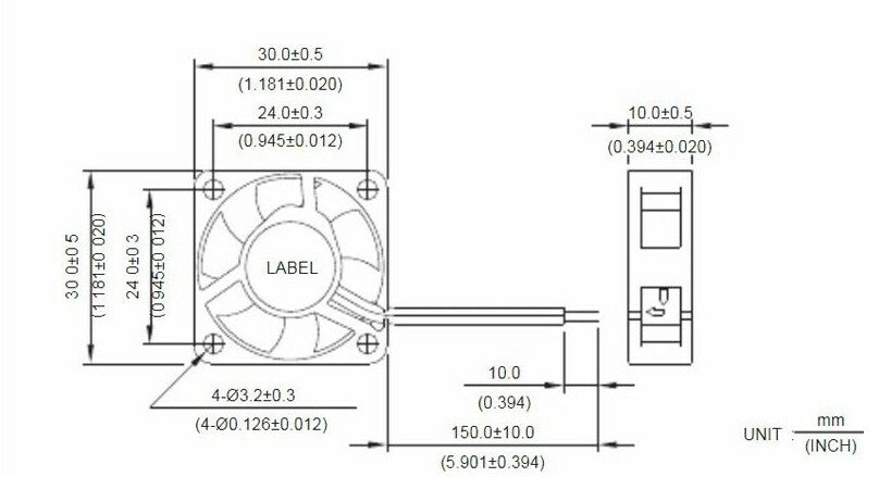new NMB-MAT 1204KL-01W-B39 5V 0.13A 3CM 3-wire TCFAN cooling fan