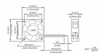 new NMB-MAT 1204KL-01W-B39 5V 0.13A 3CM 3-wire TCFAN cooling fan