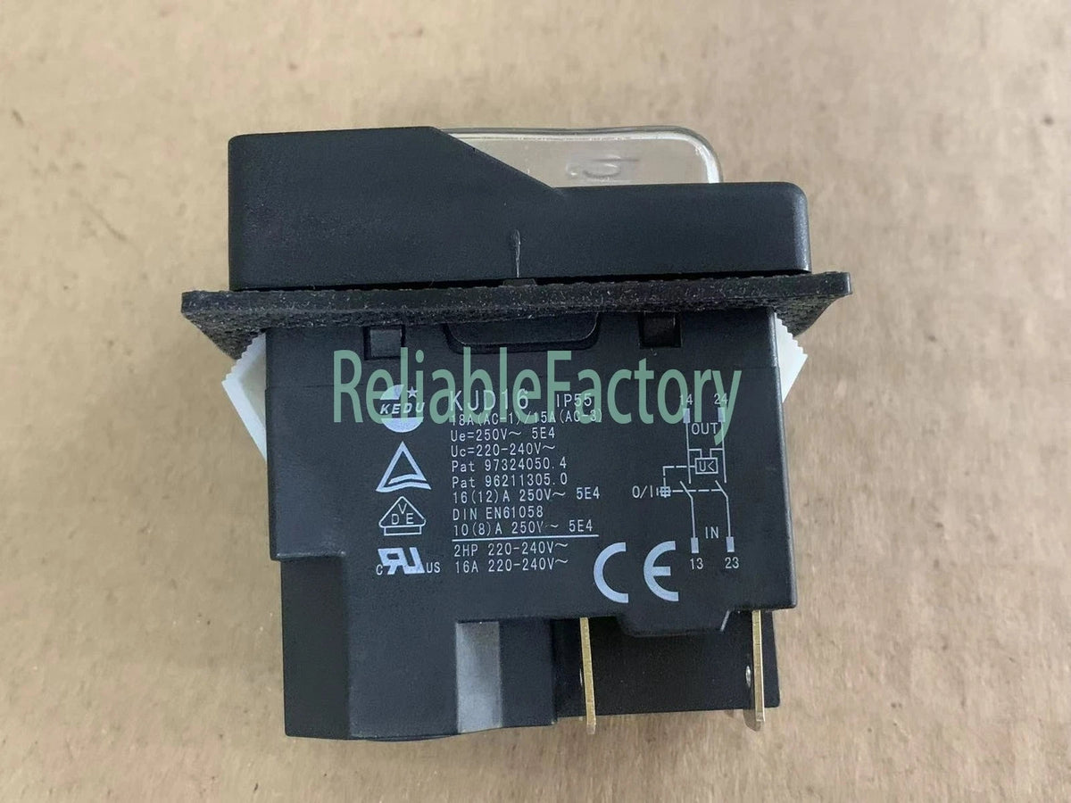 KJD16 KEDU 220V 16A 2HP 4Pin Waterproof On Off Electromagnetic Pushbutton Switch