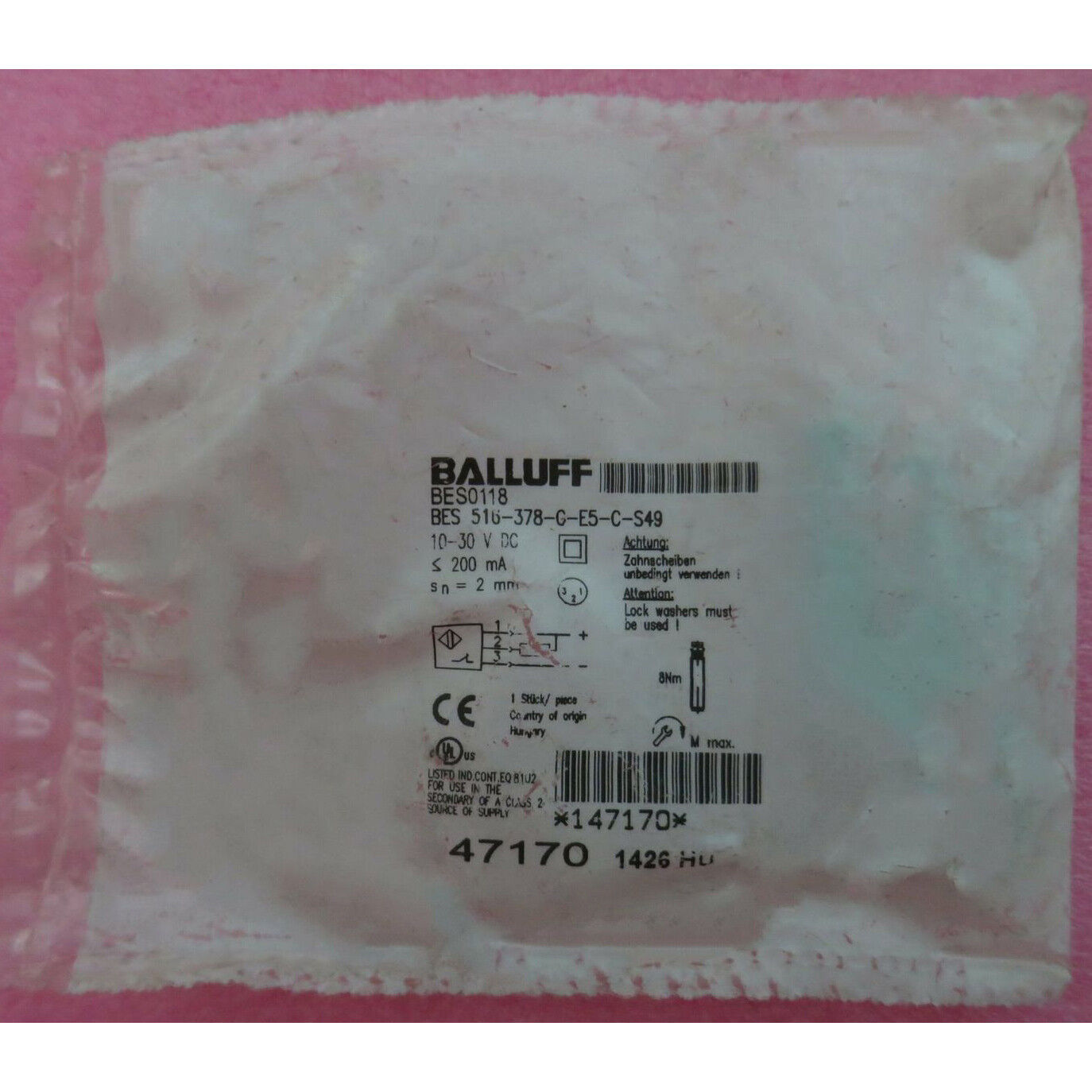 new 1PC BALLUFF BES 516-378-G-E5-C-S49 Proximity Switch - BALLUFF