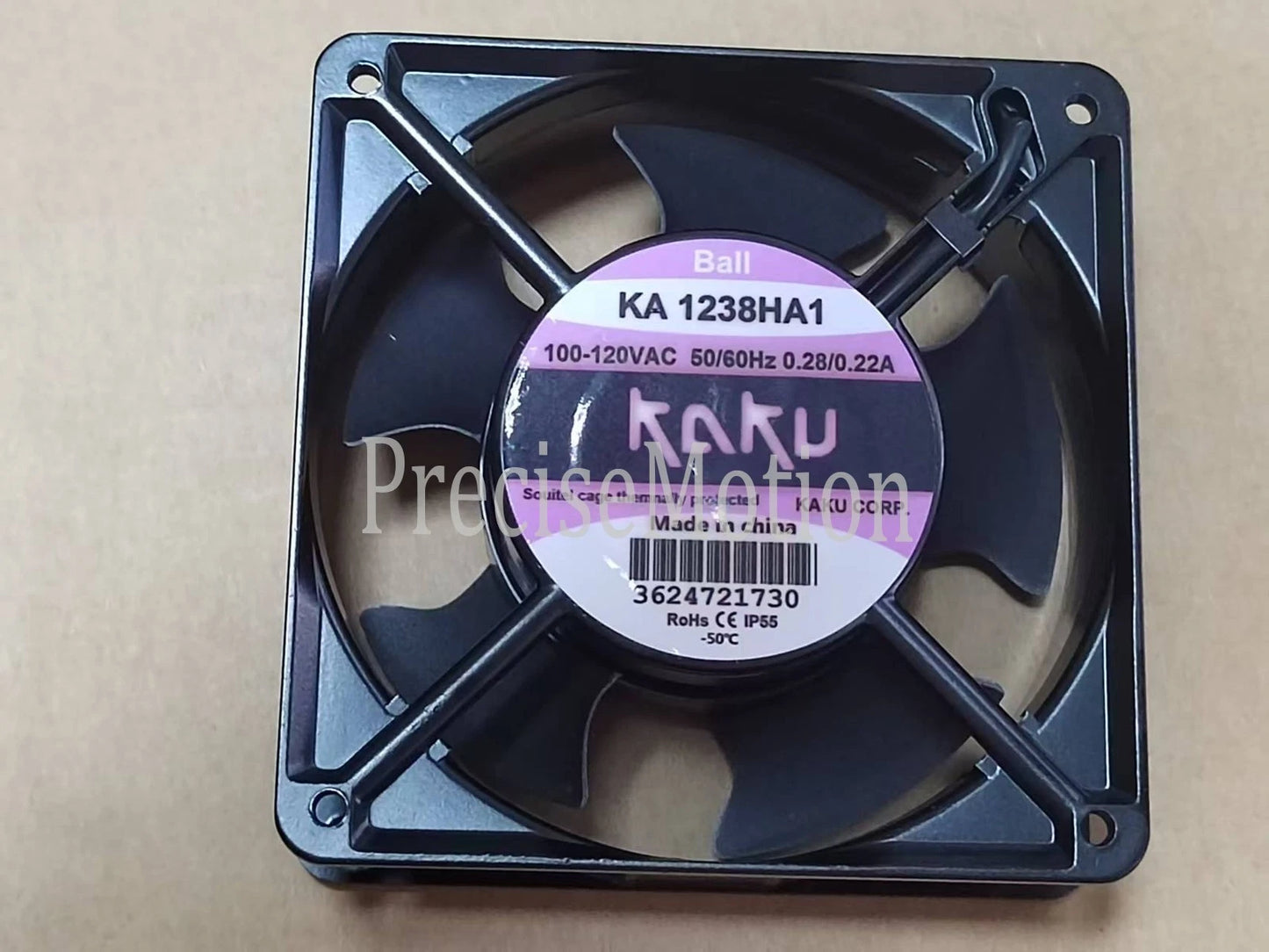 1 pcs KAKU 12CM KA1238HA1 110V aluminum frame AC cooling fan