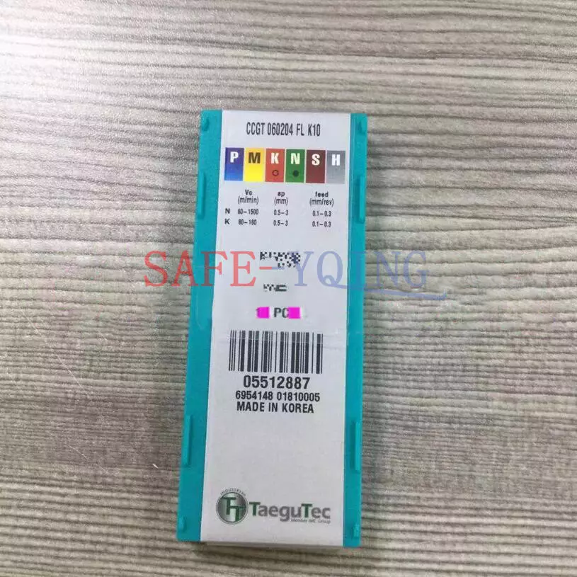 new Taegutec CNC blade CCGT060204FL CCGT060204 FL K10