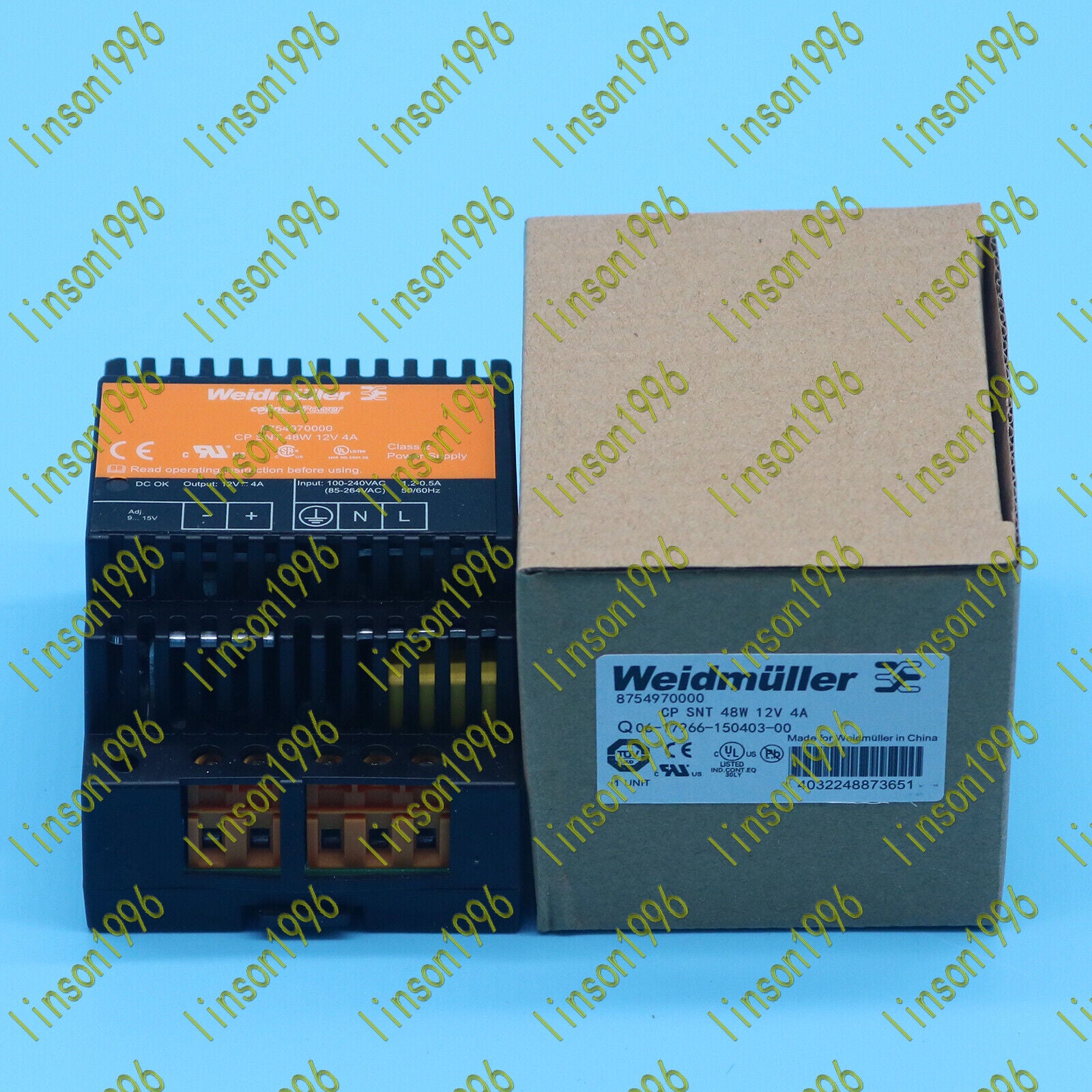 1pc weidmuller 8754970000 cp snt 48w 12v 4a power supply unit - WEIDMULLER