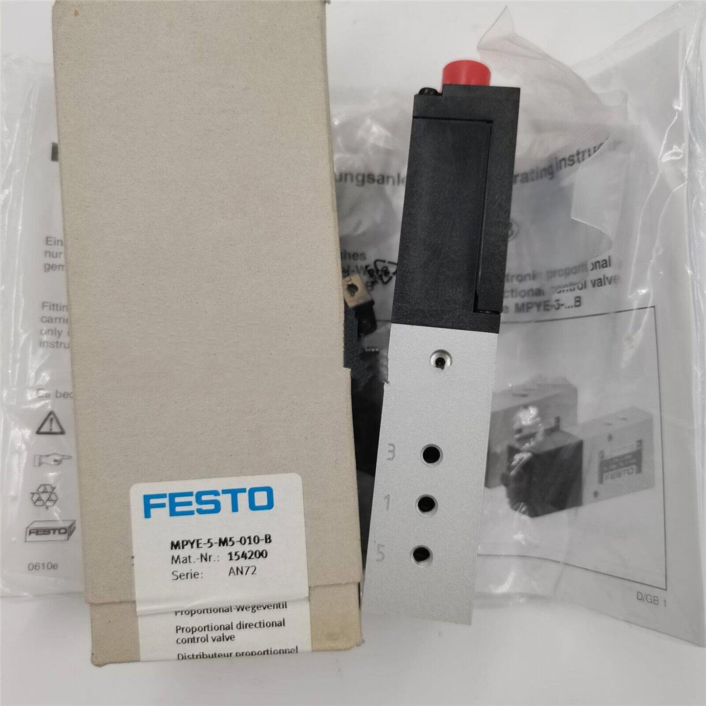 Festo MPYE-5-M5-010-B 154200 Proportional Valve for Precise Control - FESTO