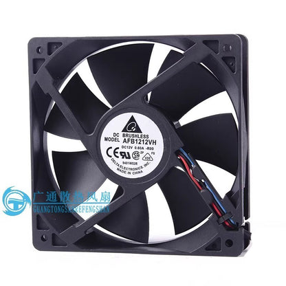 Delta AFB1212VH-R00 12025 DC12V 0.60A 12CM 3-Wire High Airflow Cooling Fan
