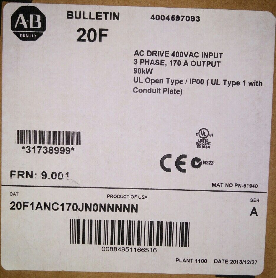 Allen-Bradley 20F1ANC170JN0NNNN New Product - ALLEN-BRADLEY