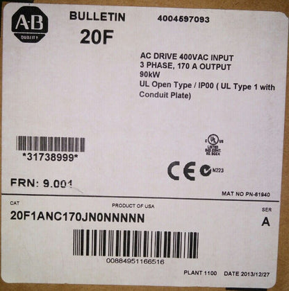 Allen-Bradley 20F1ANC170JN0NNNN New Product - ALLEN-BRADLEY