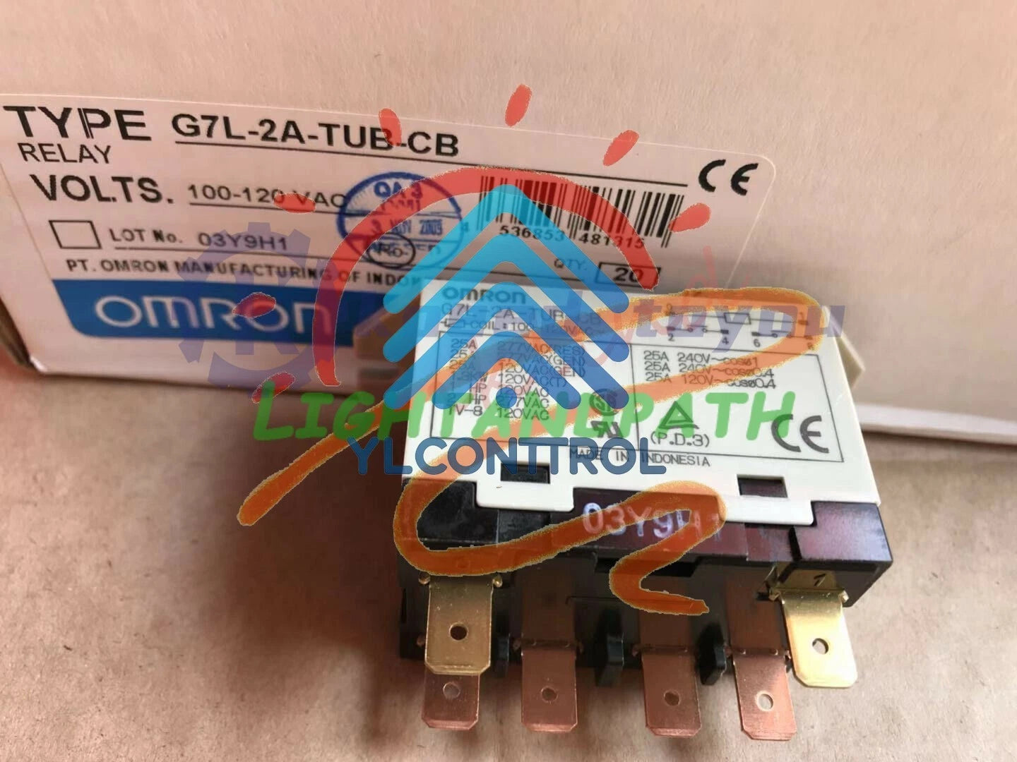 1PC OMRON G7L-2A-TUB-CB 100-120VAC Power Relay 6 Pins 25A #Li