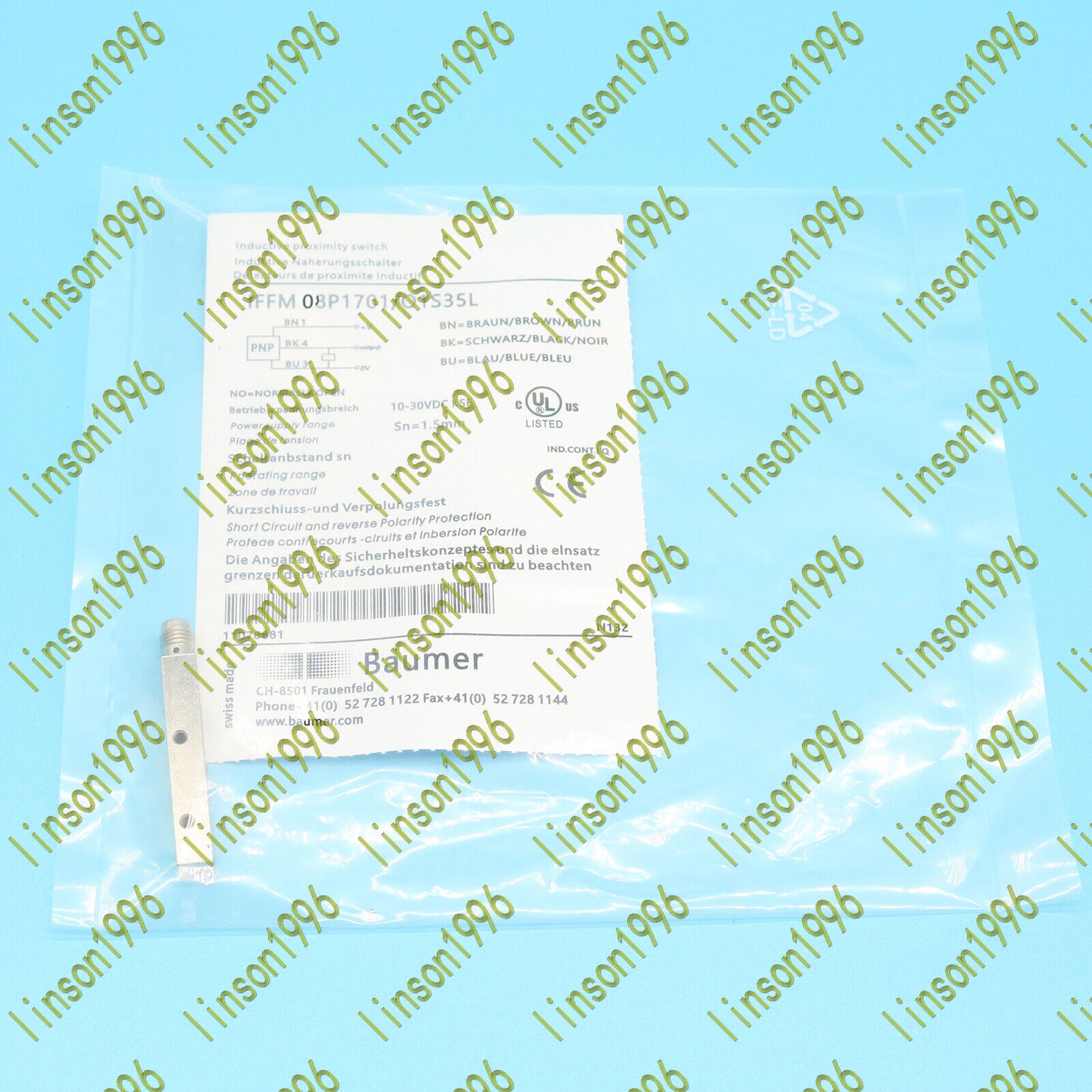 1PCS Baumer Proximity Switch IFFM 08P1701/O1S35L Fast - BAUMER