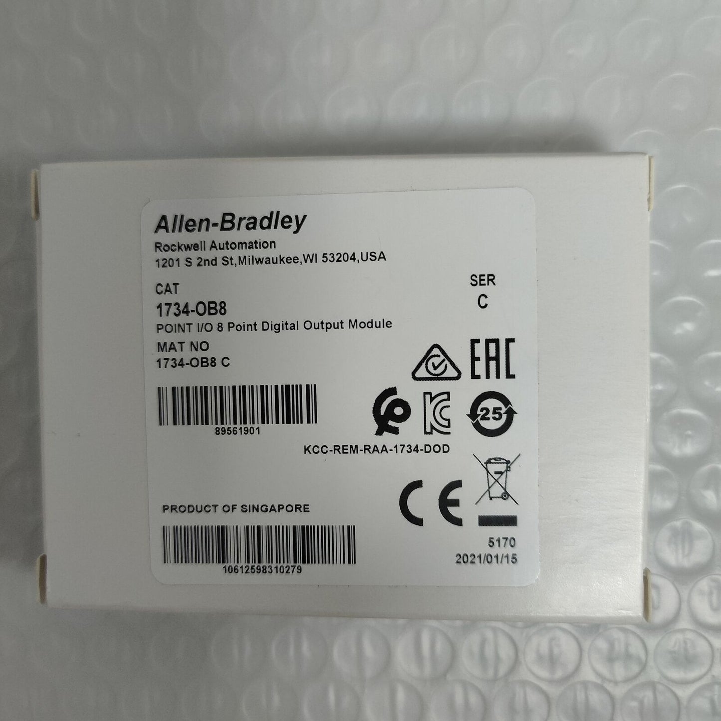 Allen-Bradley 1734-OB8 SER C POINT Digital Output Module 2022 Factory Sealed - ALLEN-BRADLEY