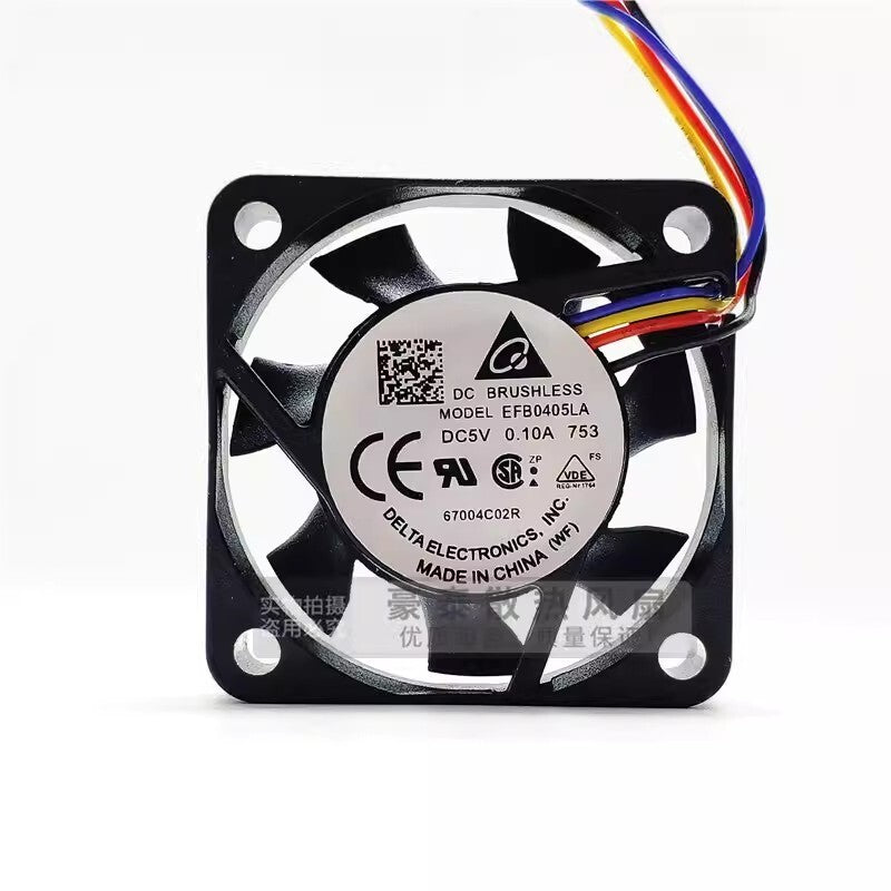 Delta EFB0405LA 4010 DC5V 0.10A 4CM 4-Wire Silent Cooling Fan