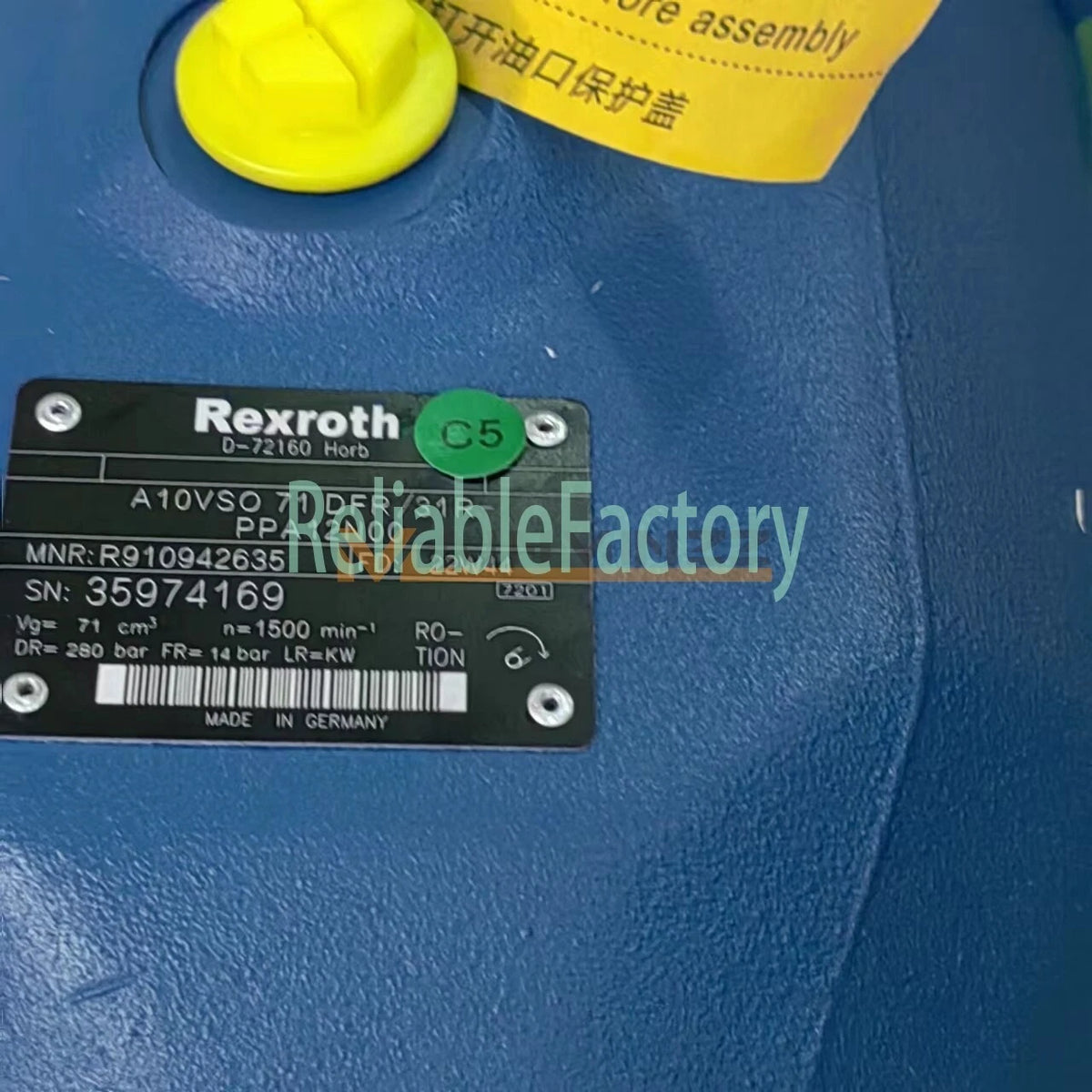 Rexroth Pump R910942635 A10VSO71DFR-31R-PPA12N00 A10VSO71DFR/31R-PPA12N00
