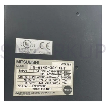 used & Tested MITSUBISHI FR-A740-30K-CHT Frequency Drive Inverter 30KW