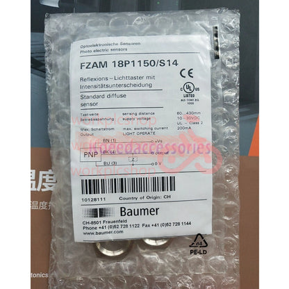 1PC FOR BAUMER FZAM 18P1150/S14 Diffuse reflective sensor FREE SHIP