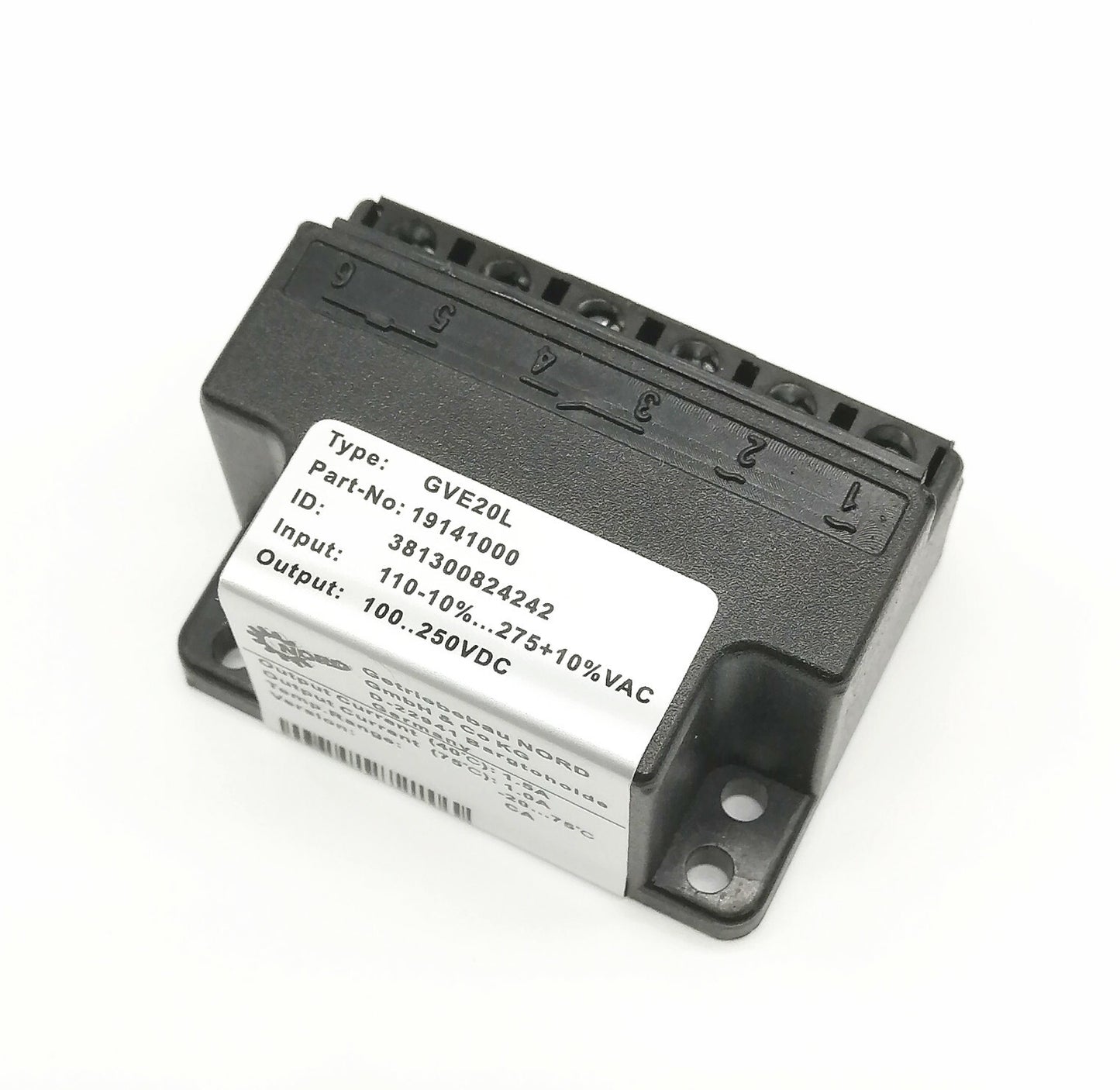 new  NORD Rectifier GVE20L 19141000 110V-10%...275V+10%VAC 100...250VDC