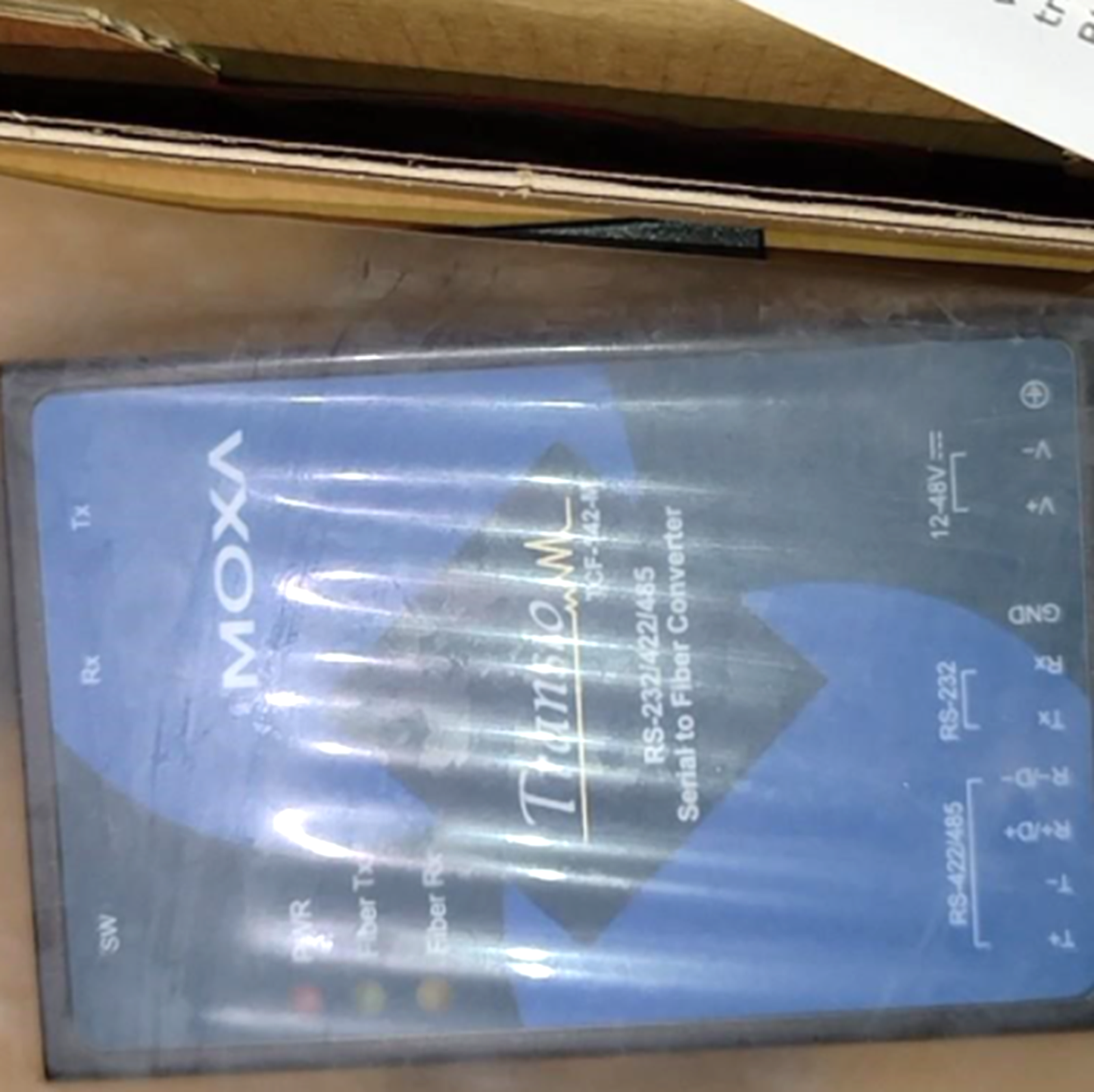 moxa tcf-142 optical fiber media converter - MOXA