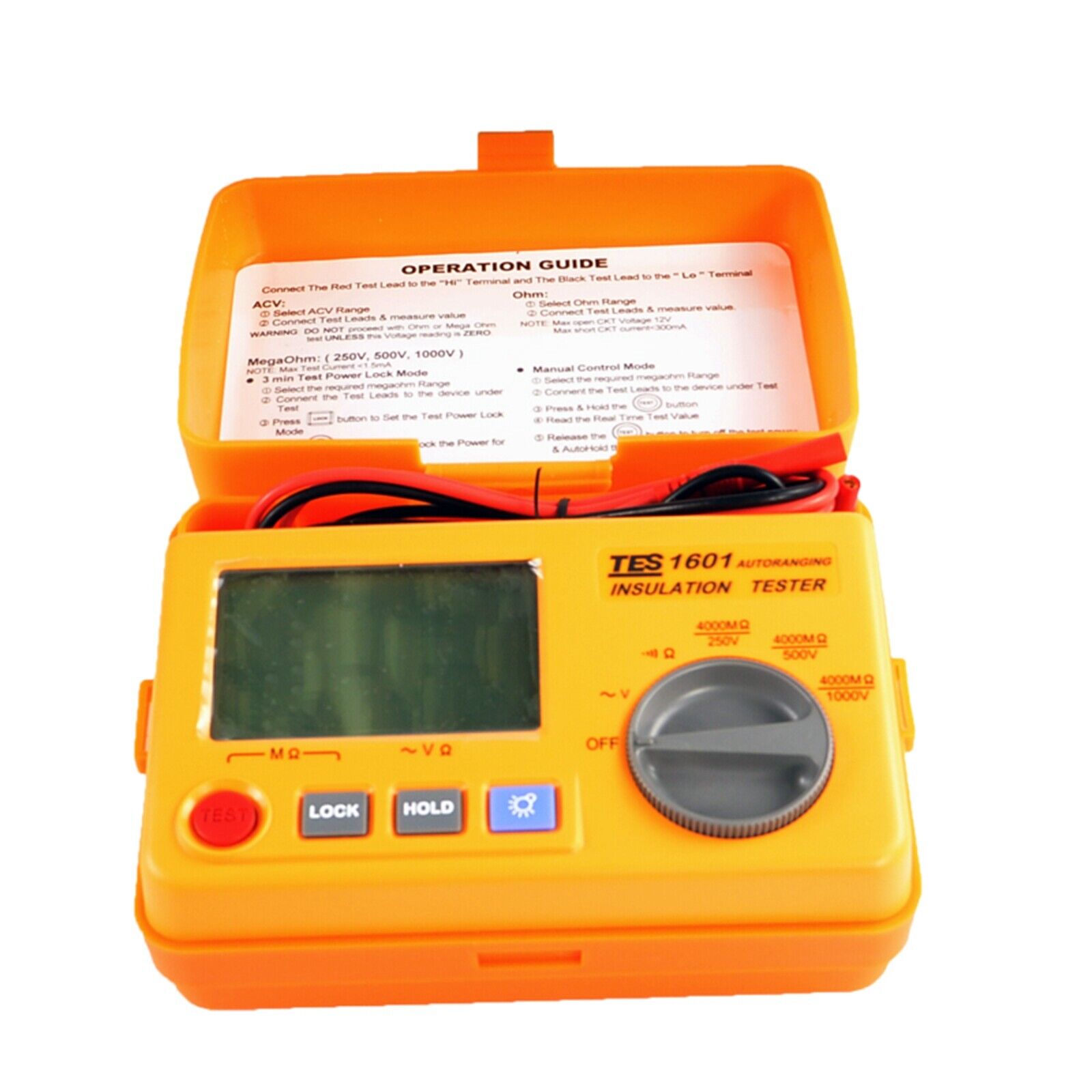 New TES-1601 Auto-ranging Insulation Tester - TESTECH