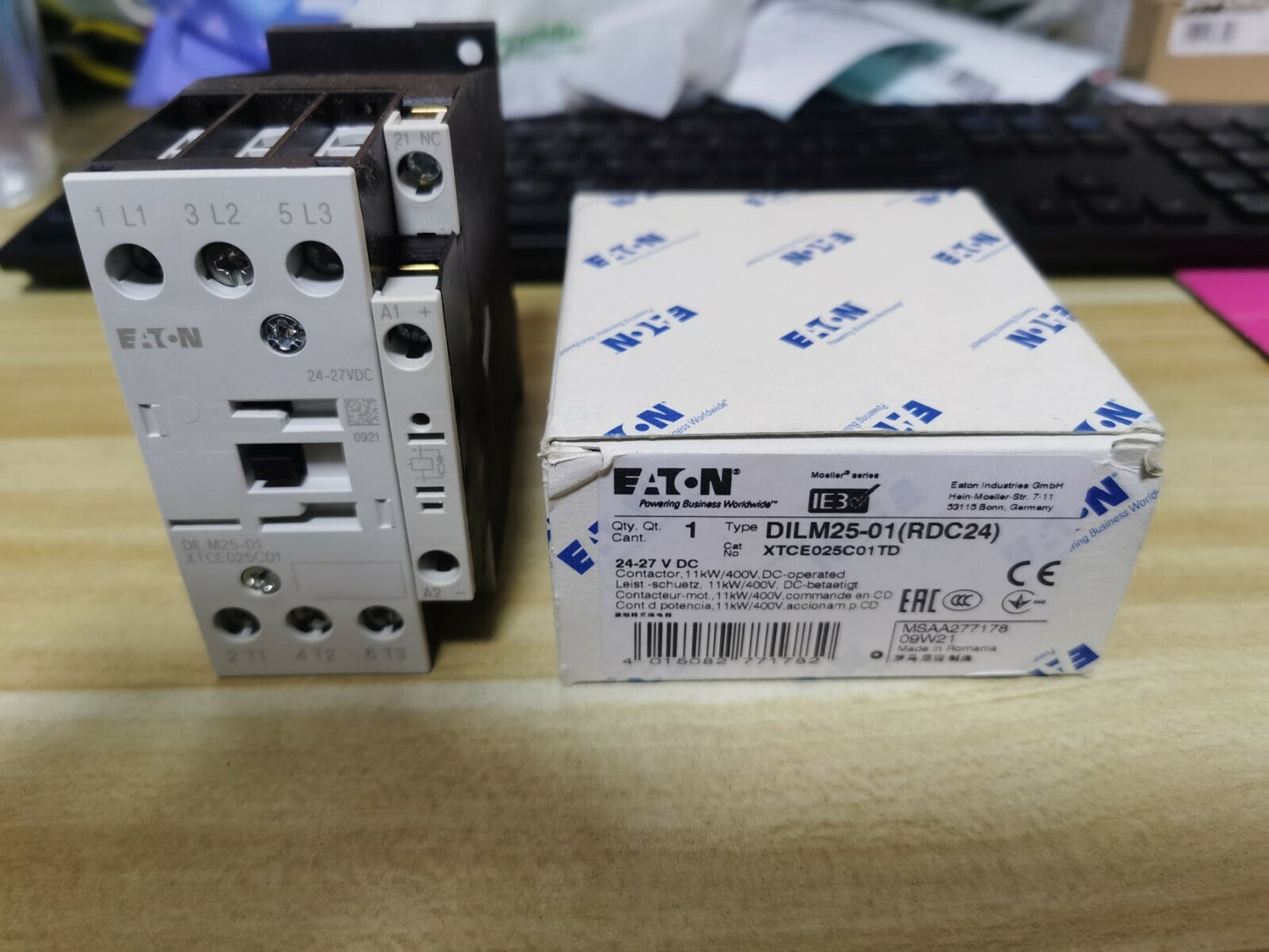 1PCS Eaton Moeller DILM25-01 RDC24 XTCE025C01TD Contactor 24-27VDC