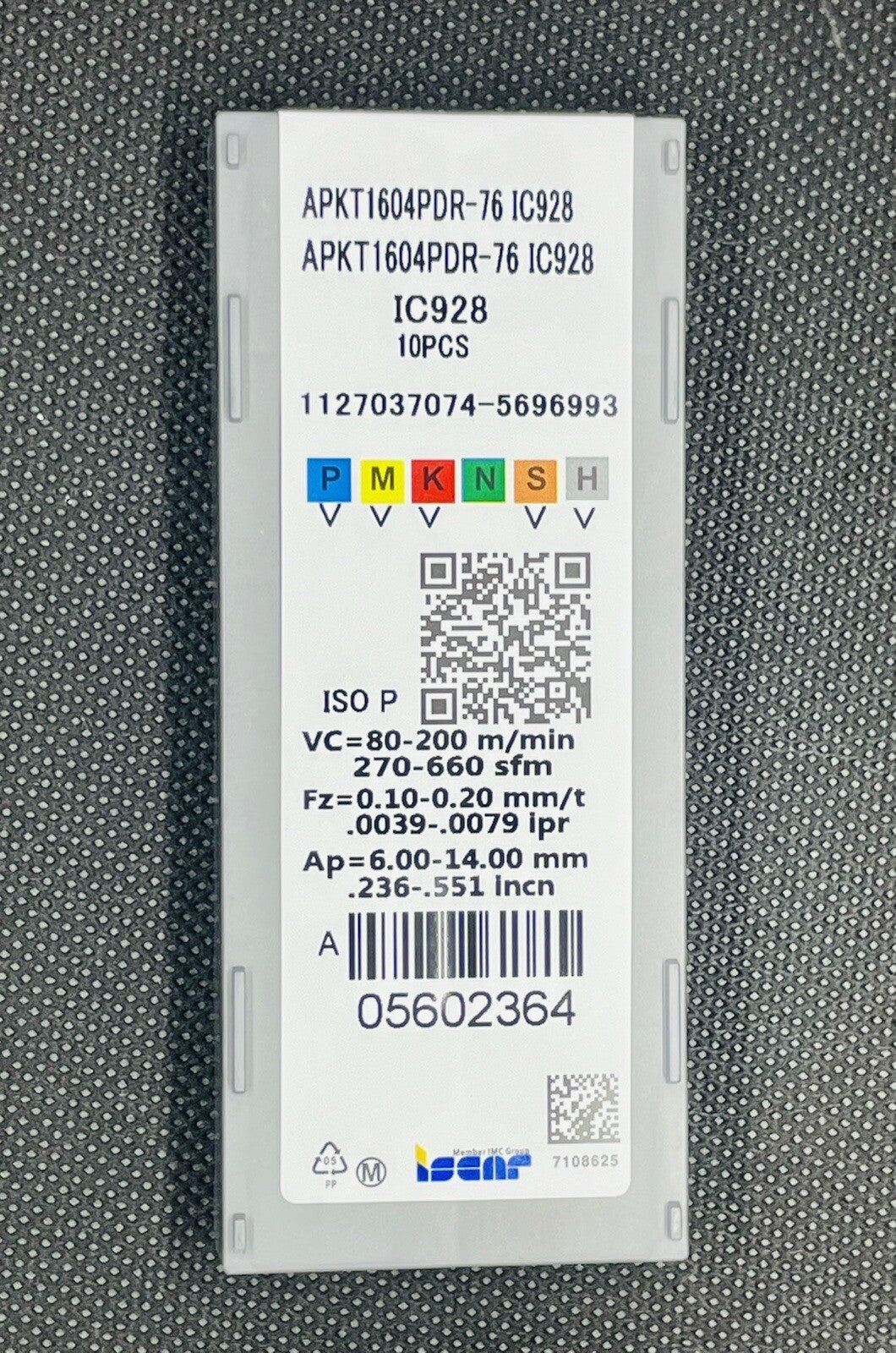 ISCAR APKT 1604 PDR-76 IC928 CNC Carbide Inserts (10 PCS)
