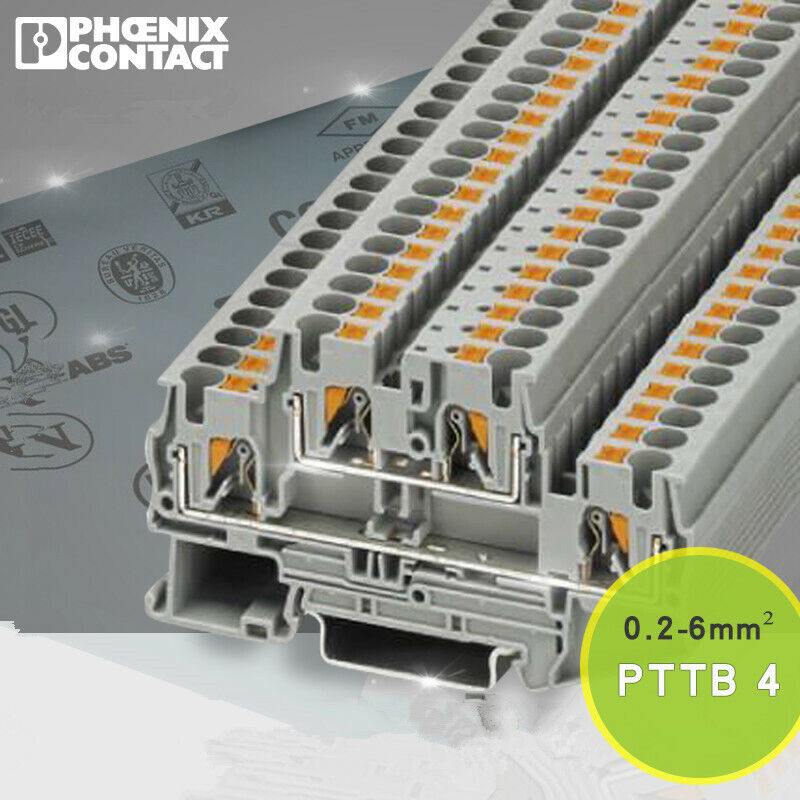 new 50pcs Feed-through Terminal Double Layer Quick Wiring PTTB 4 -3211786 - KOEED