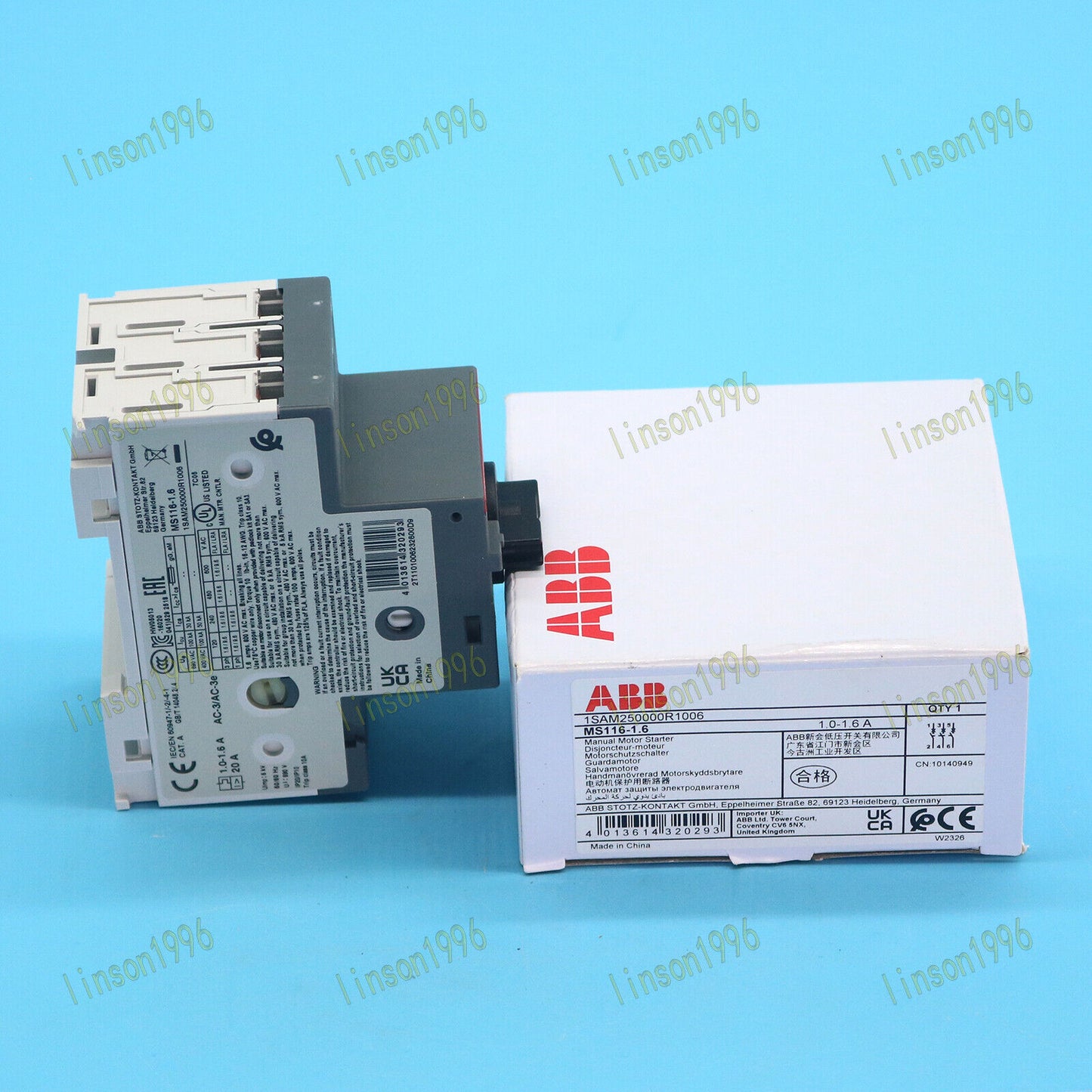 ABB MS116-1.6 1.0-1.6A Circuit Breaker Manual - ABB
