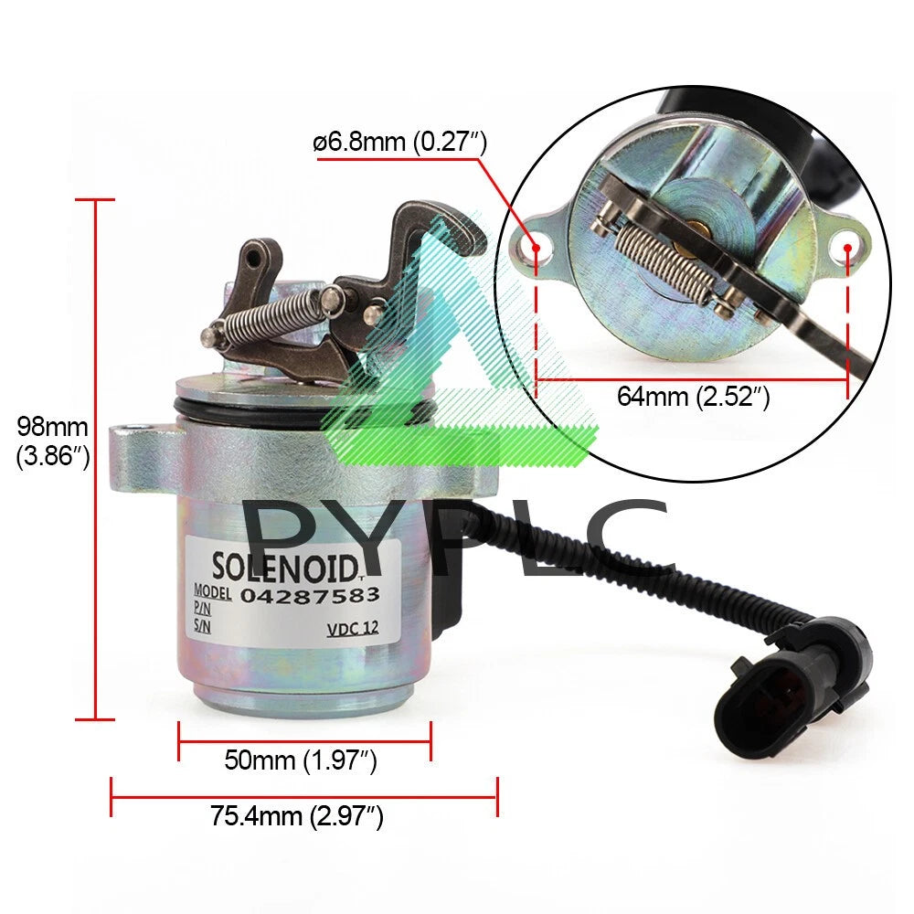 0428-7583 0428-7116 Fuel Shut Off Solenoid 12V