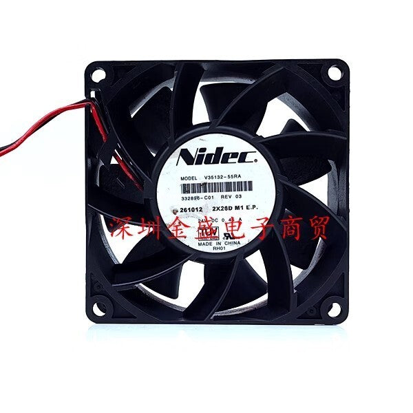 NIDEC V35132-55RA DC24V 0.45A 80*80*38MM 2-Wire Inverter Cooling Fan