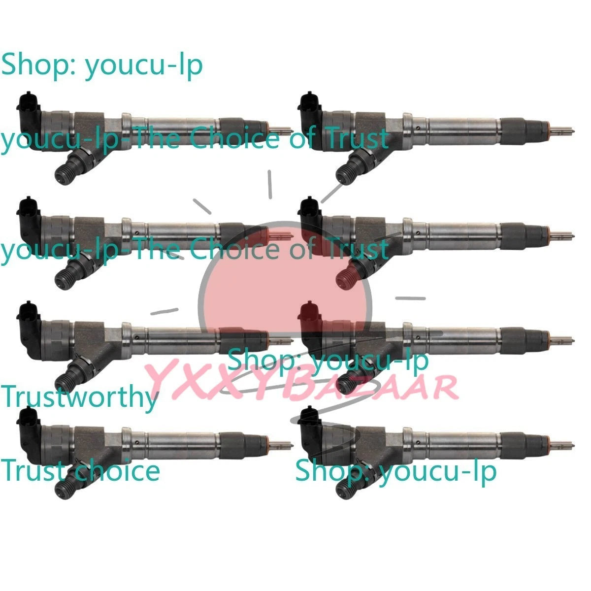 8Pc Diesel Fuel Injector For GMC LMM Duramax Silverado 07-10 6.6L 0445120082