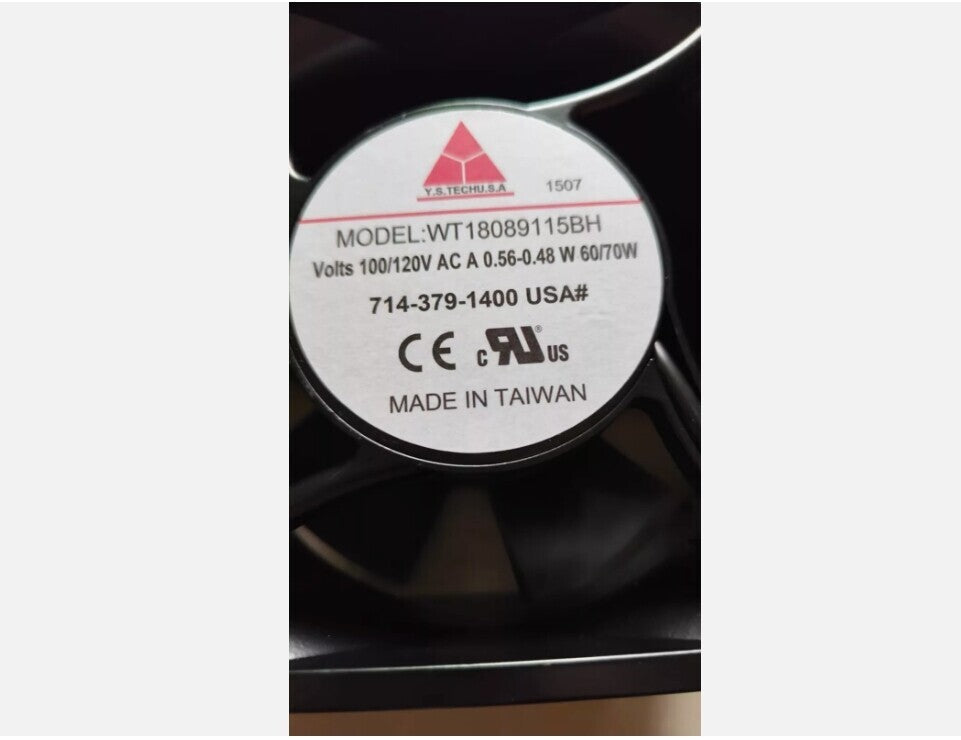 1 PCS Y.S.TECH Fan WT18089115BH AC 100/120V 17689 17.6cm cooling fan