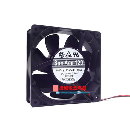Sanyo 9G1224E104 24V 0.34A 12038 12CM chassis inverter Computer fan