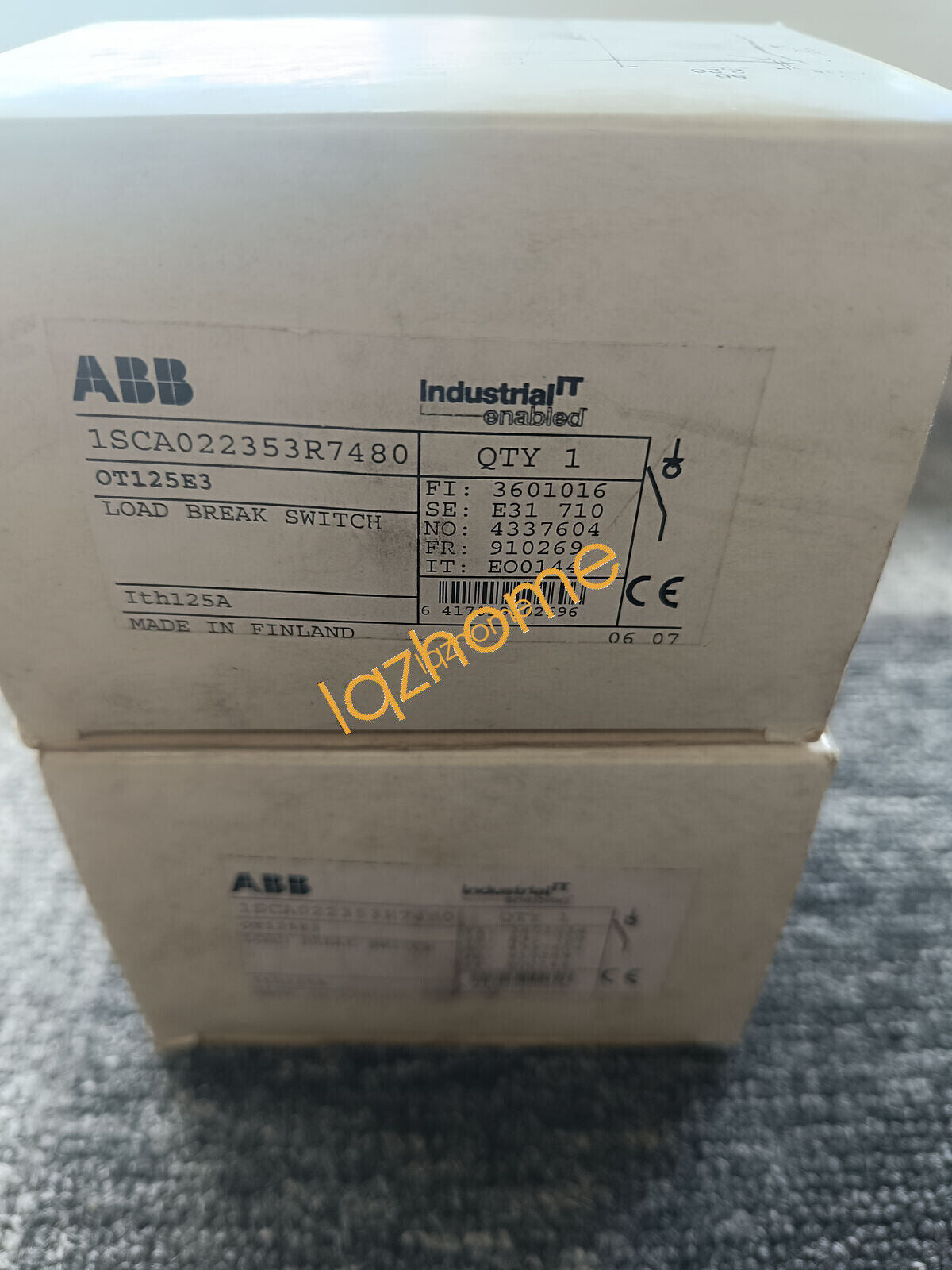 ABB OT125E3 ISCA022353R7480 1PC Disconnect Switch Fast - ABB
