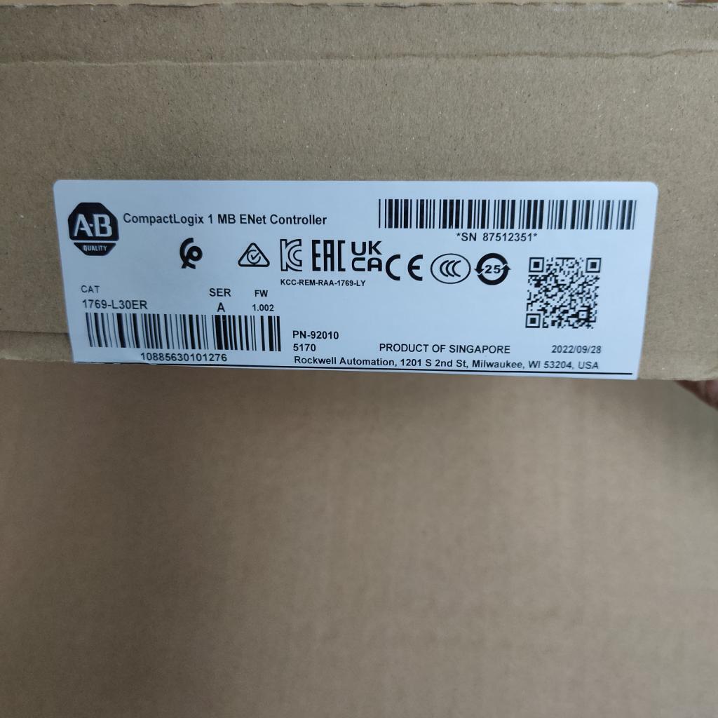 Allen Bradley 1769-L30ER CompactLogix 1MB ENet Controller - ALLEN BRADLEY
