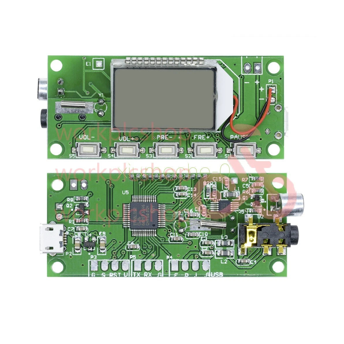 87-108MHz FM Transmitter DSP PLL Digital Wireless Board Microphone Stereo Module